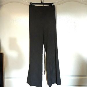 Grey Pinned Striped Dress Slacks Size 14